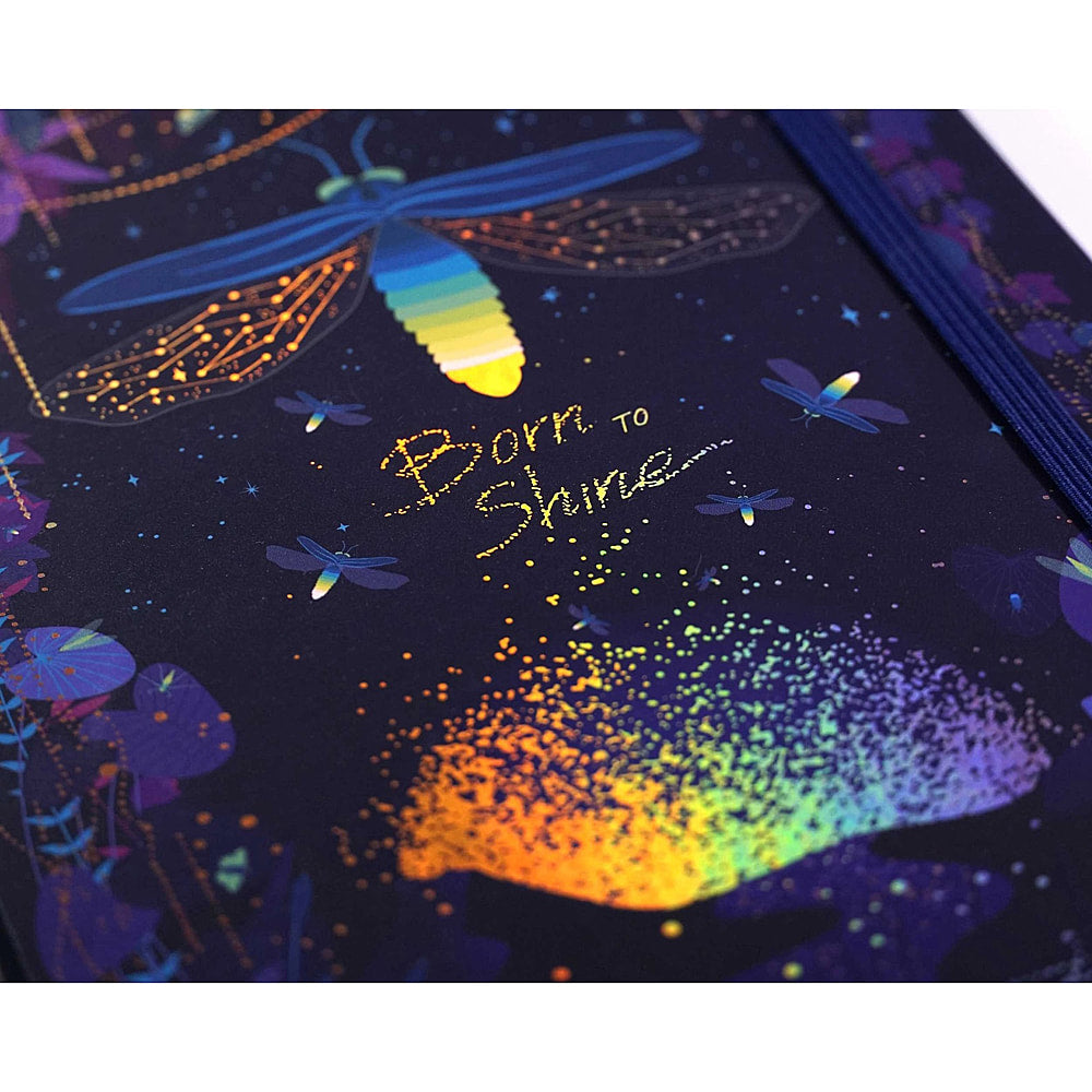Born To Shine Fireflies Lined Hardcover Notebook Journal - 5 3/4" X 8 1/4" - EE
