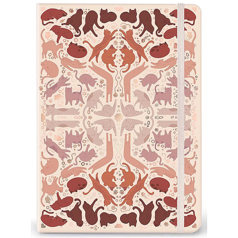 Yoga Cats Lined Hardcover Notebook Journal - 5 3/4" X 8 1/4" - EE