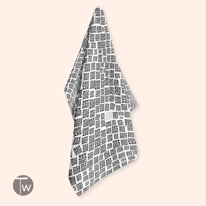 Dishes Are Dumb | Perfect Kitchen Tea Towel- by Twisted Wares