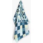 Blue F Checkers Fuckity Fuck Kitchen Tea Towel by Twisted Wares