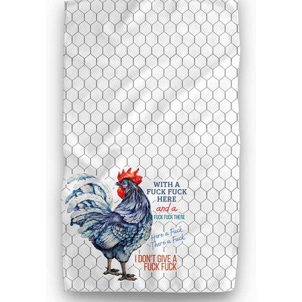 With a Fuck Fuck Here Kitchen Towel by Twisted Wares