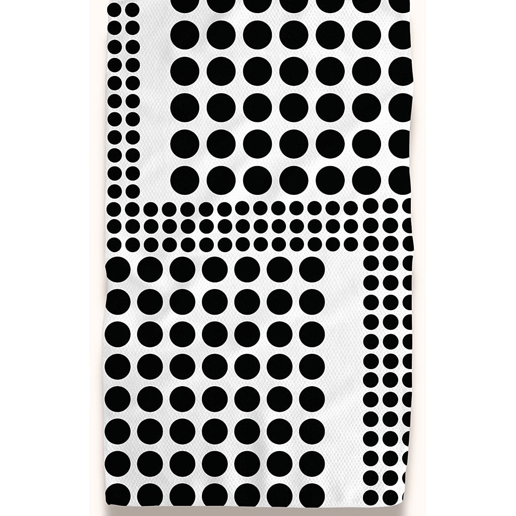 Black and White Dots Kitchen Towel by Twisted Wares