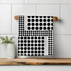 Black and White Dots Kitchen Towel by Twisted Wares