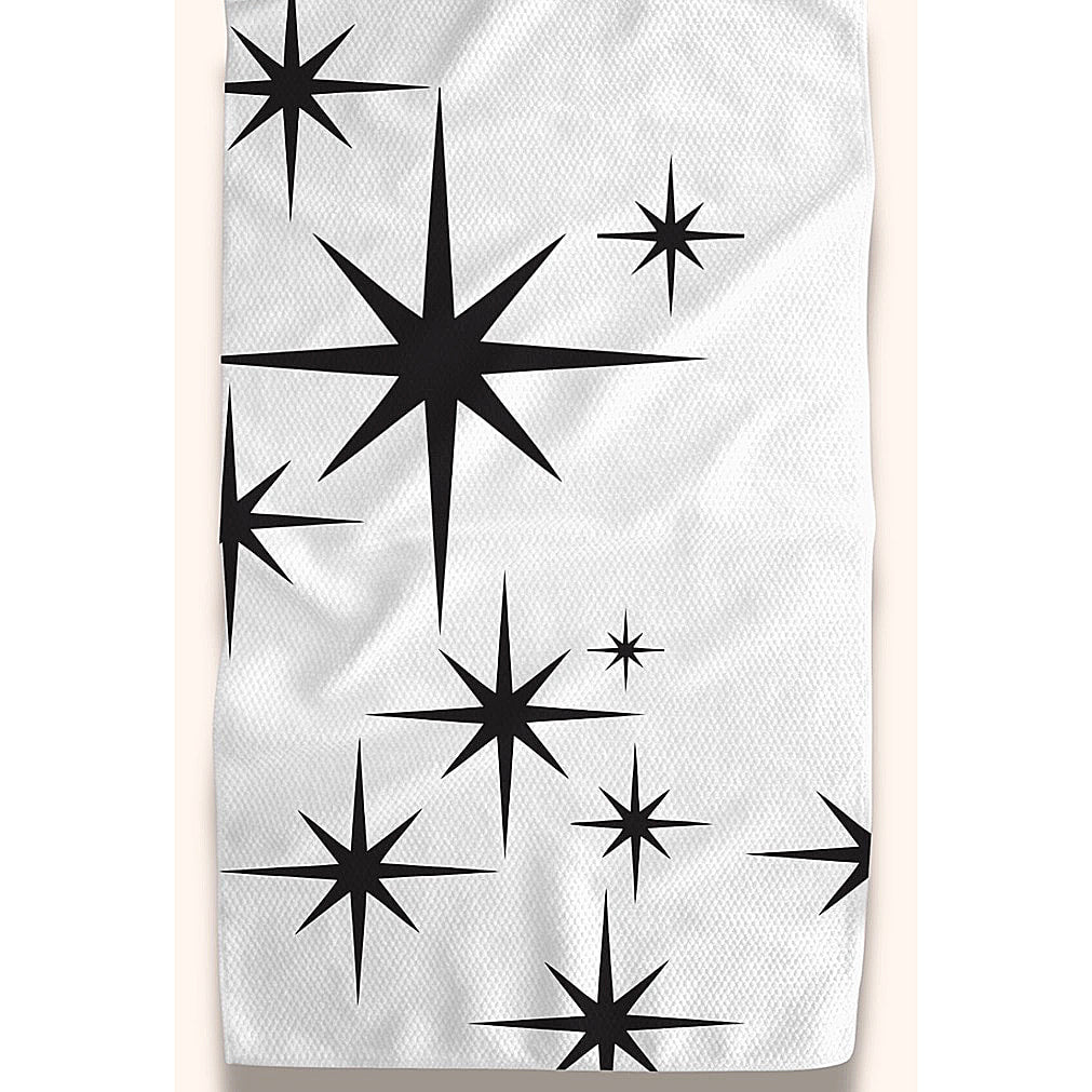Black and White Stars Kitchen Towel by Twisted Wares