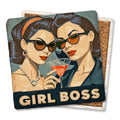 Girl Boss- Limestone Coaster by Tipsy