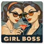 Girl Boss- Limestone Coaster by Tipsy