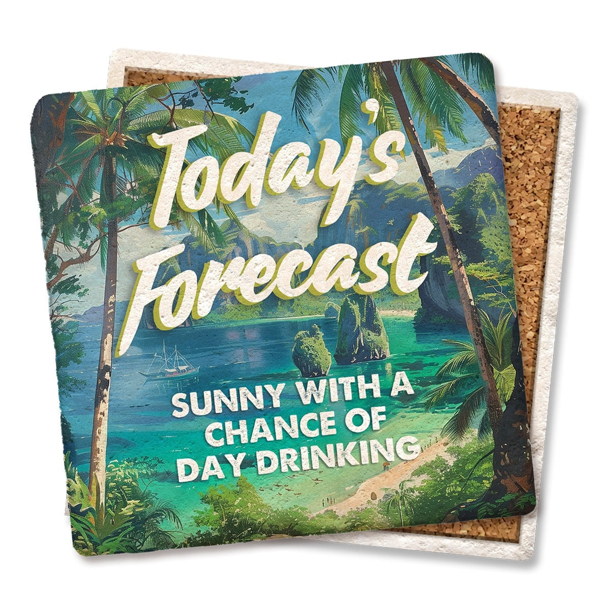 Today's Forecast - Limestone Coaster by Tipsy