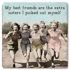 Best Friends Sisters - Limestone Coaster by Tipsy