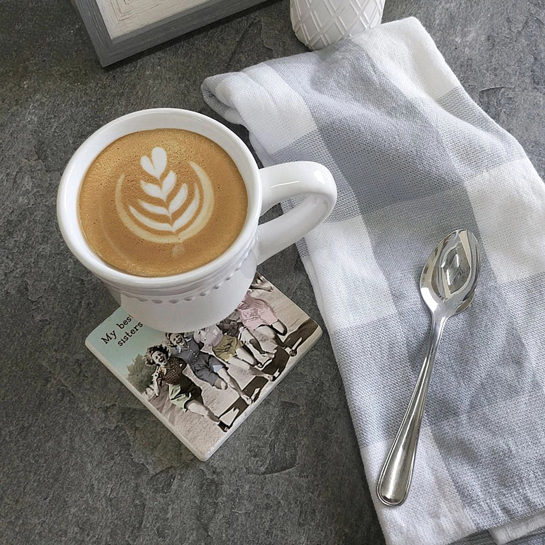 Best Friends Sisters - Limestone Coaster by Tipsy