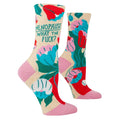 Women's Crew Socks -  Menopause. WTF? - Blue Q Combed cotton
