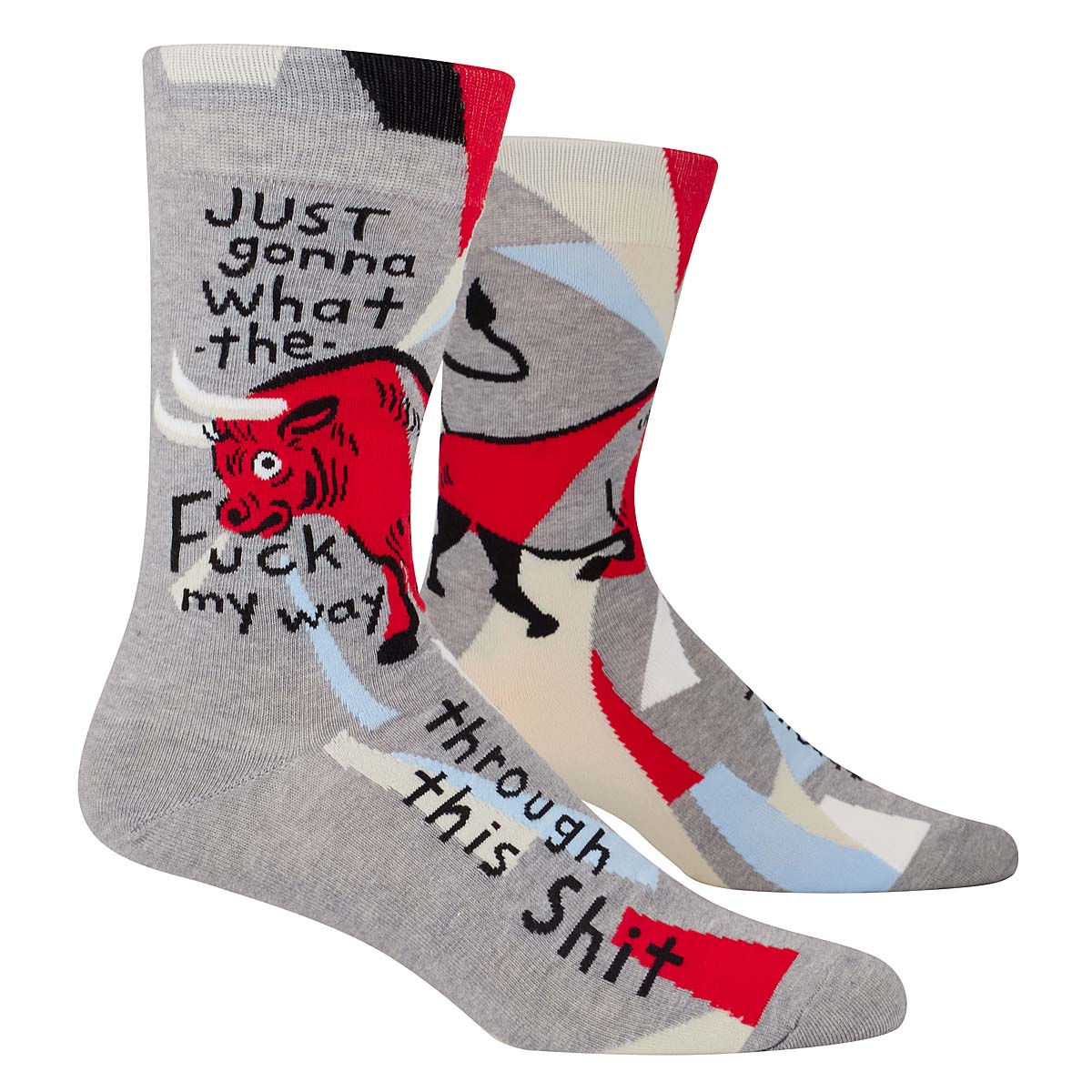 WTF My Way through this Shit - Men's Crew Sock - Blue Q