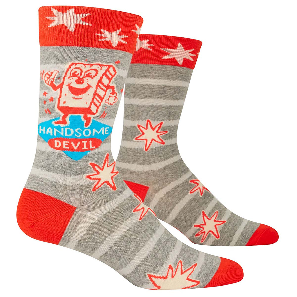 Blue Q Handsome Devil MEN's Crew Socks