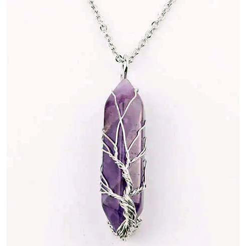 Fantasy Gifts Amethyst Tree of Life Necklace - JJ