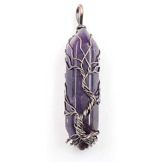 Fantasy Gifts Amethyst Tree of Life Necklace - JJ