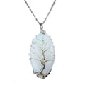 Fantasy Gifts Oval Opal Tree of Life Necklace - JJ