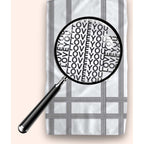 Love You Vintage Stripe Illusion Kitchen Tea Towel by Twisted Wares
