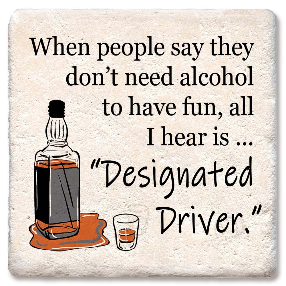Designated Driver Limestone Coaster by Tipsy