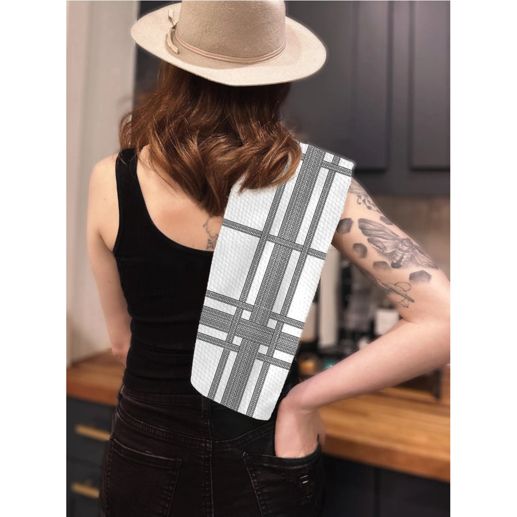 Fuckity Illusion Waffle Weave Tea Towel by Twisted Wares