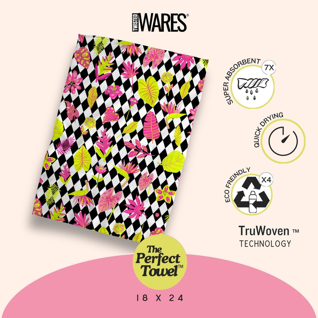 Neon Tropics Kitchen Tea Towel by Twisted Wares