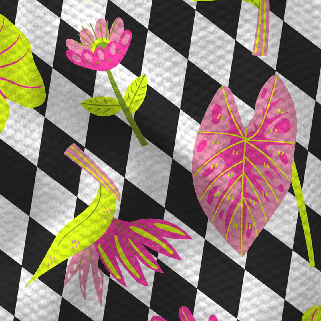 Neon Tropics Kitchen Tea Towel by Twisted Wares