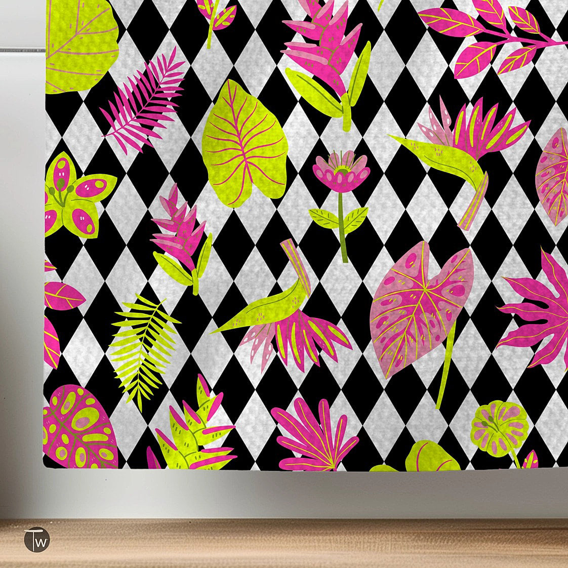 Neon Tropics Kitchen Tea Towel by Twisted Wares