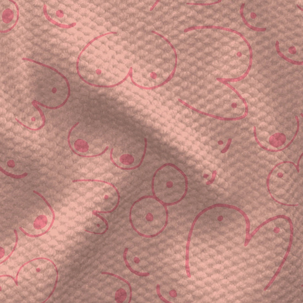 Peachy Boobs Illusion Kitchen Tea Towel by Twisted Wares