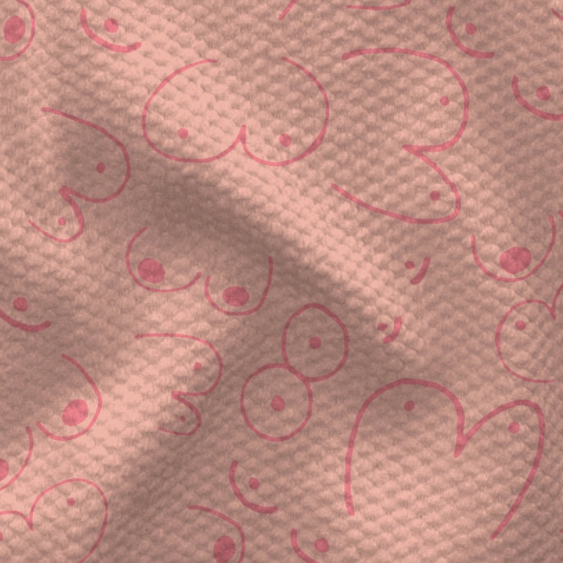Peachy Boobs Illusion Kitchen Tea Towel by Twisted Wares