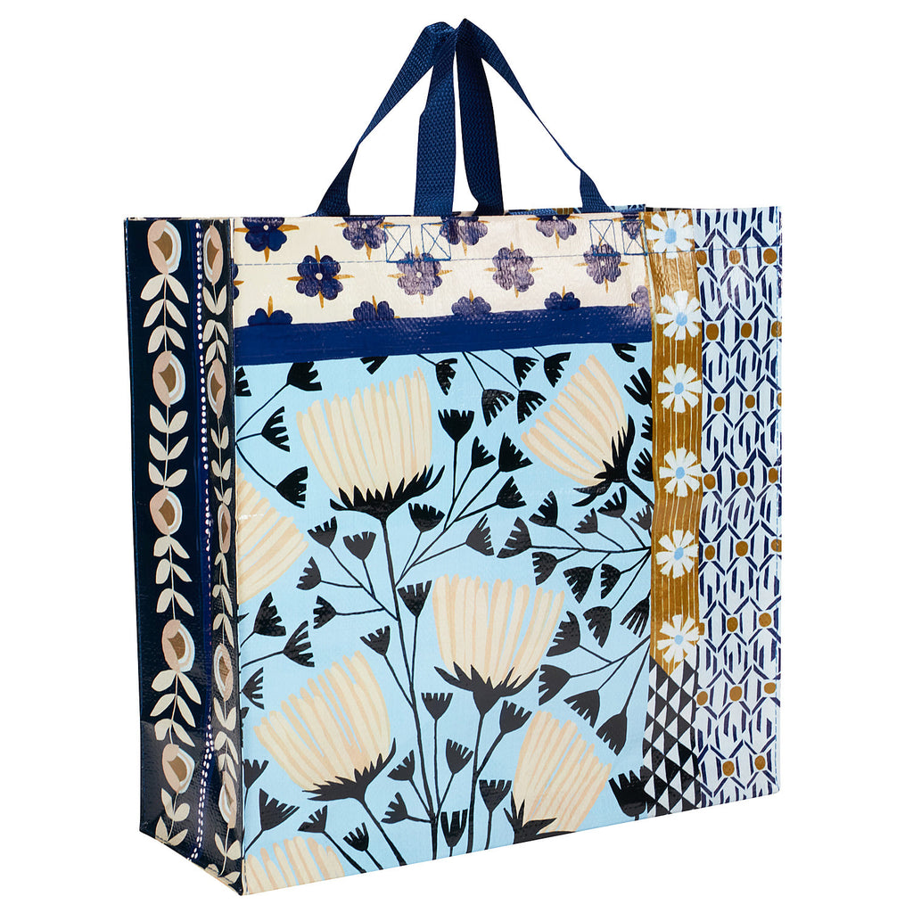 Patchwork Blue Q Shopper- Reusable Shopping Bags