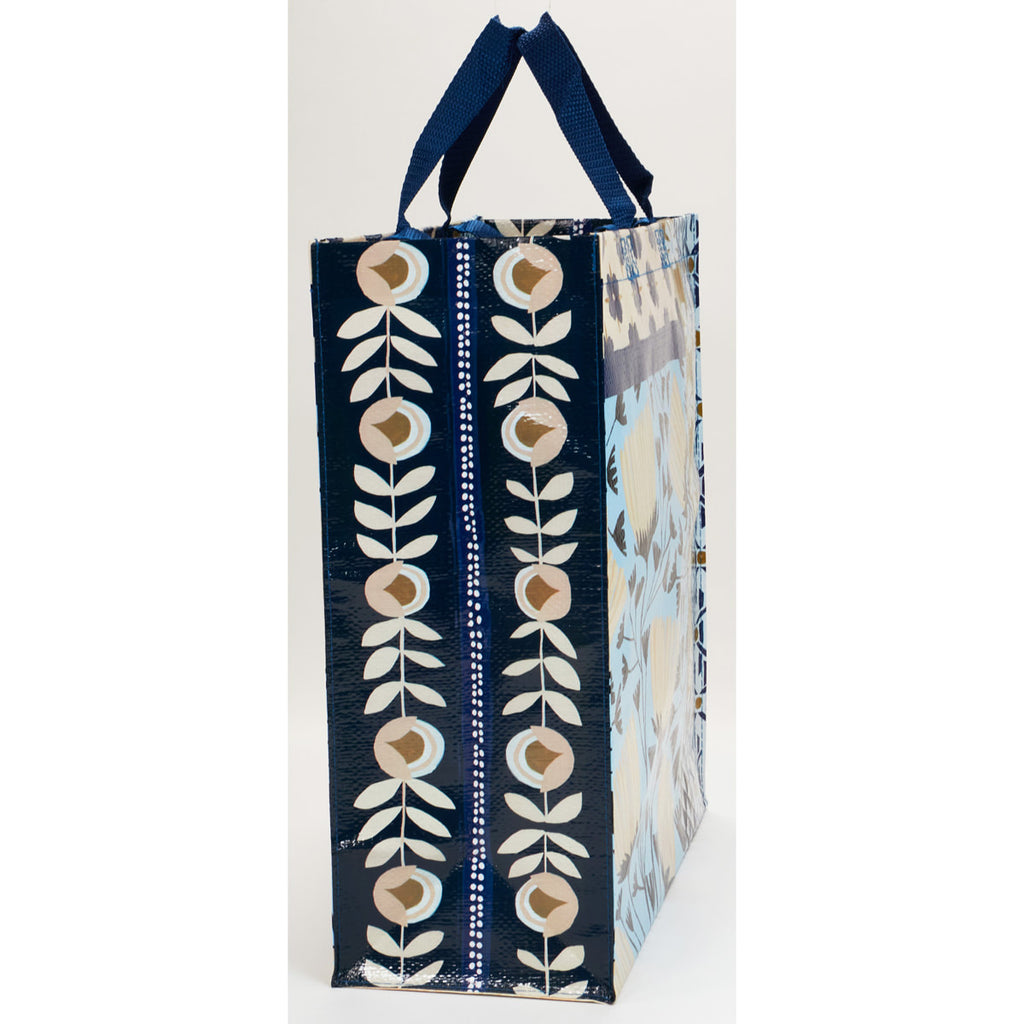 Patchwork Blue Q Shopper- Reusable Shopping Bags