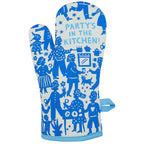 Party's In the Kitchen Blue Q Cotton Oven Mitts