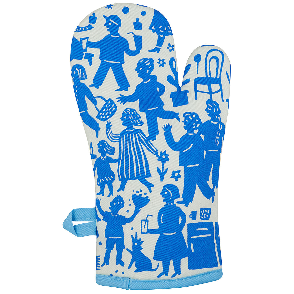 Party's In the Kitchen Blue Q Cotton Oven Mitts