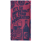 Blue Q Stay Hydrated - woven jacquard Cotton Kitchen Towel