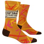 Captain Distraction Combed Cotton MEN's Crew Socks by Blue Q