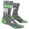 All Puns Intended Combed Cotton MEN's Crew Socks by Blue Q