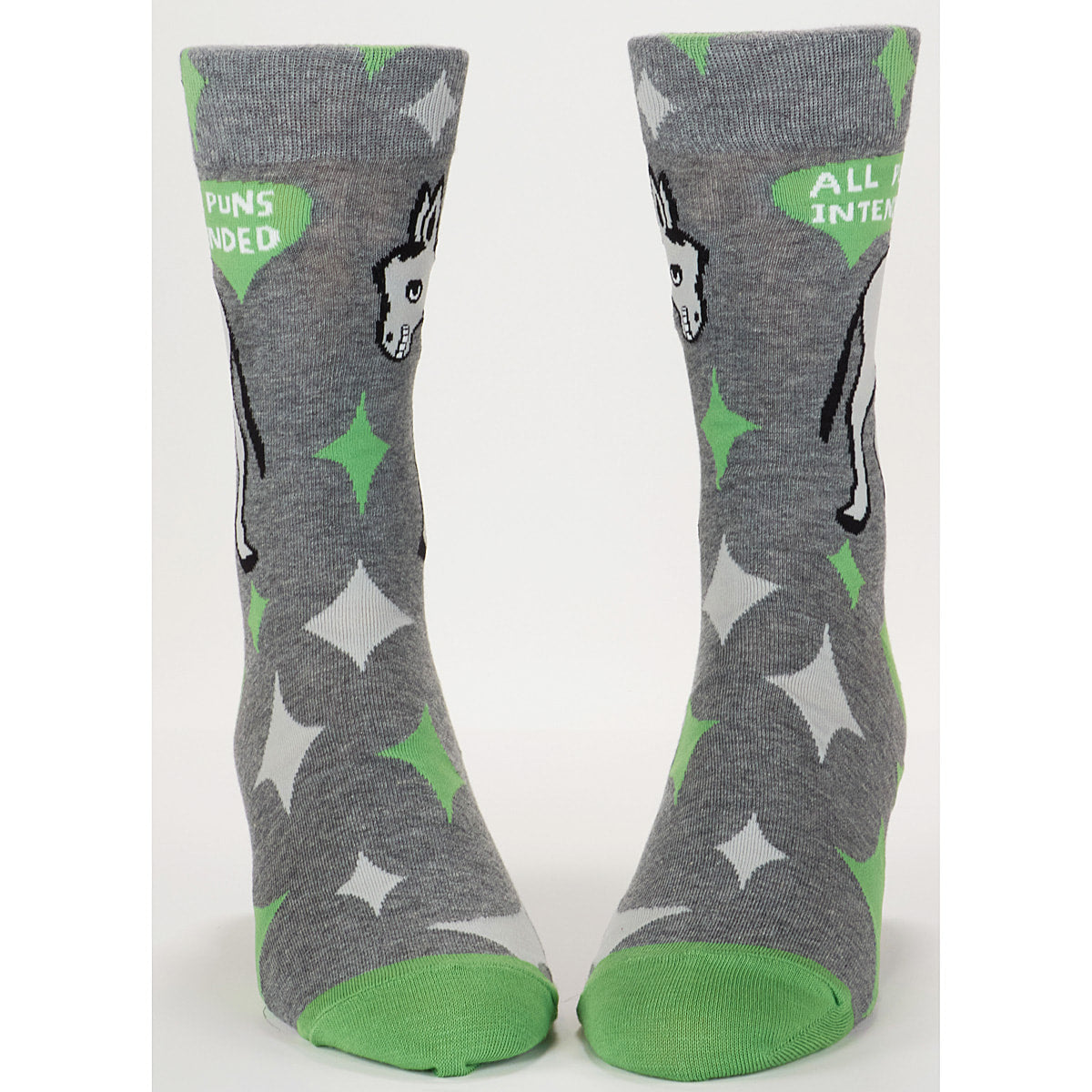 All Puns Intended Combed Cotton MEN's Crew Socks by Blue Q