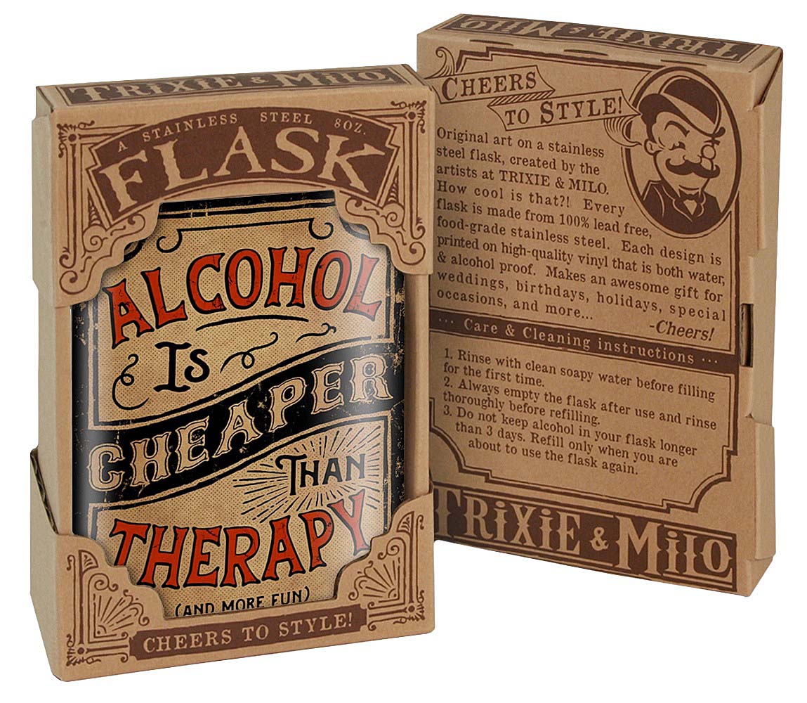 Alocohol lead free flask by Lucky jack fka Trixie and Milo