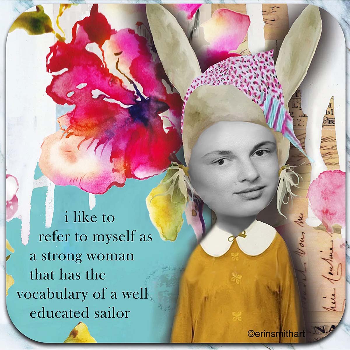 Strong Woman. Sailor Vocabulary - Coaster - AA