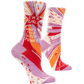 Women's Crew Socks - I'm a Girl.  What's Your Superpower - Blue Q