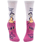Women's Crew Socks - I'm Not Bossy I'm the Boss - Blue Q