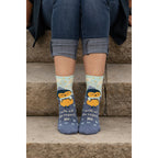 With all Due respect.  Women's Ankle Sock - Blue Q