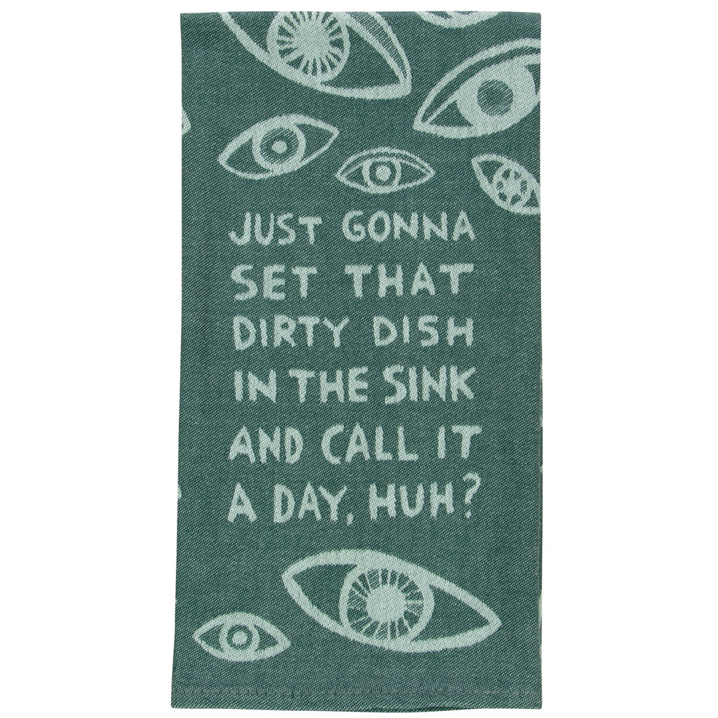 Blue Q Dirty Dish - woven jacquard 100% Cotton Kitchen Towel