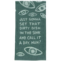 Blue Q Dirty Dish - woven jacquard 100% Cotton Kitchen Towel