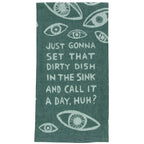 Blue Q Dirty Dish - woven jacquard 100% Cotton Kitchen Towel