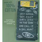 Blue Q Dirty Dish - woven jacquard 100% Cotton Kitchen Towel
