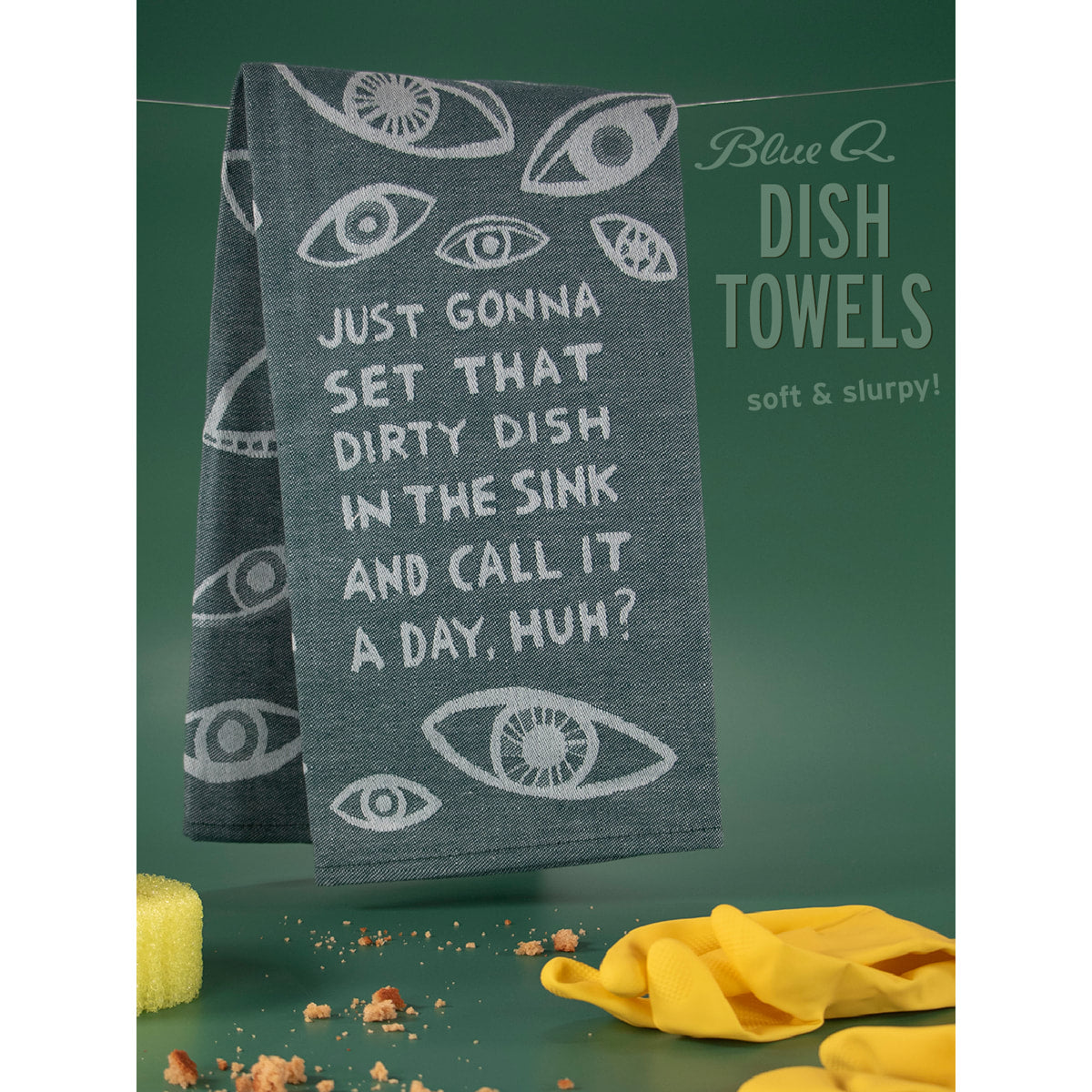 Blue Q Dirty Dish - woven jacquard 100% Cotton Kitchen Towel