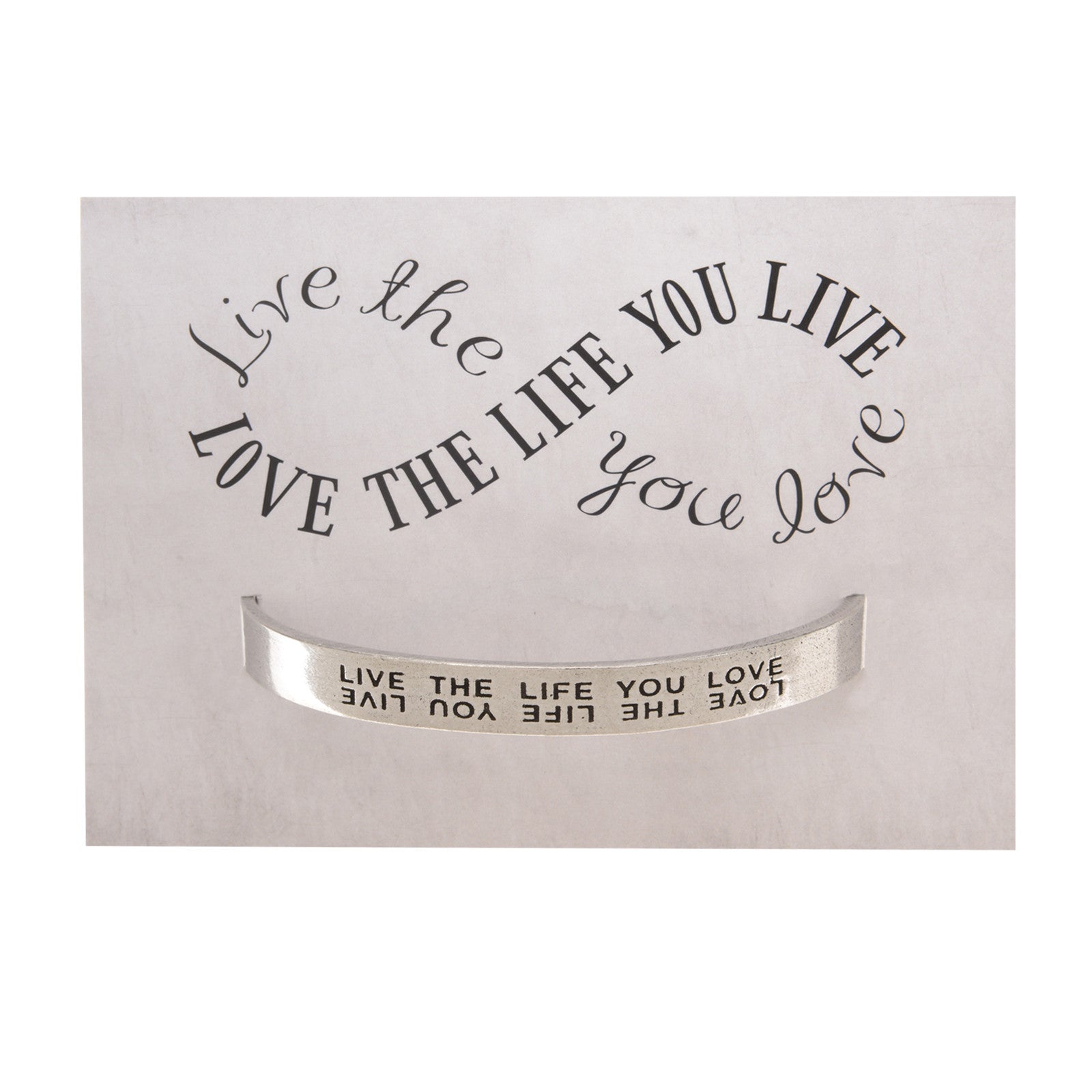 Live the Life - handcrafted recycled lead-free pewter adjustable cuff bracelets - copy
