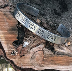 Live the Life - handcrafted recycled lead-free pewter adjustable cuff bracelets - copy