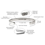 Live the Life - handcrafted recycled lead-free pewter adjustable cuff bracelets - copy
