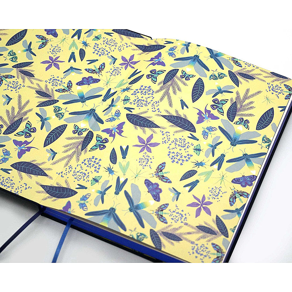 Born To Shine Fireflies Dotted Style Lines  Hardcover Notebook Journal - 5 3/4" X 8 1/4" - EE