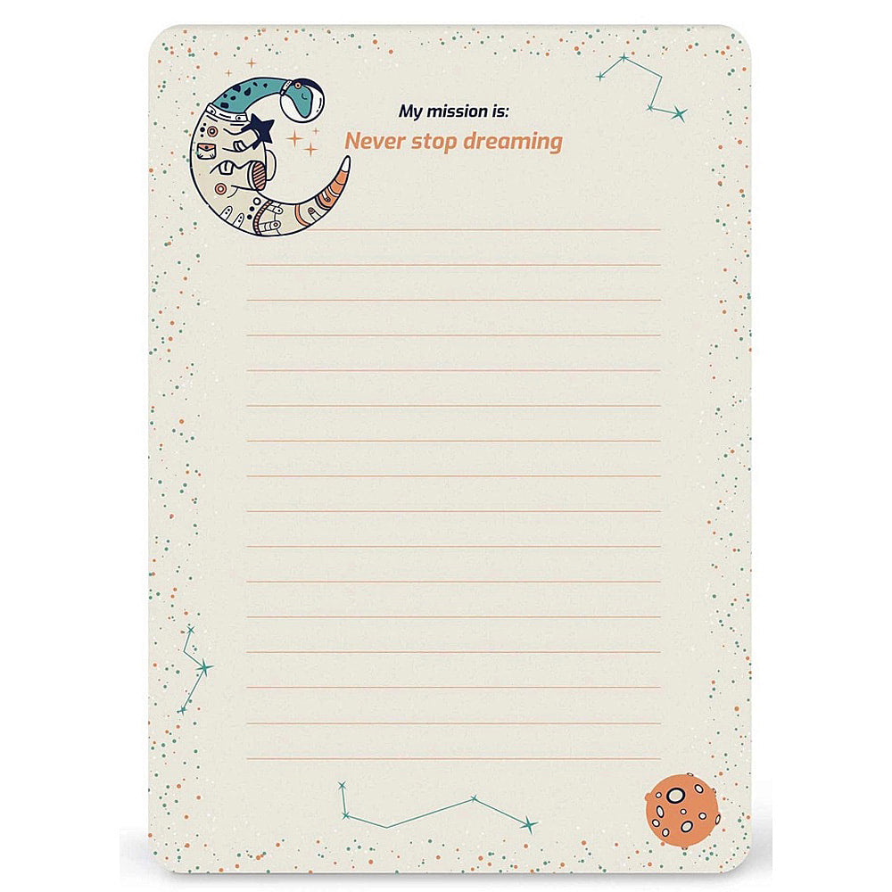 Mission Space Animals Notepad 6 designs on One Pad- 5 3/4" X 8 1/4" - EE